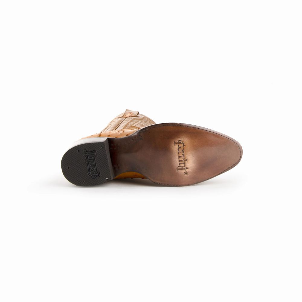 Ferrini | Colt - Men's Full Quill Ostrich-Cognac