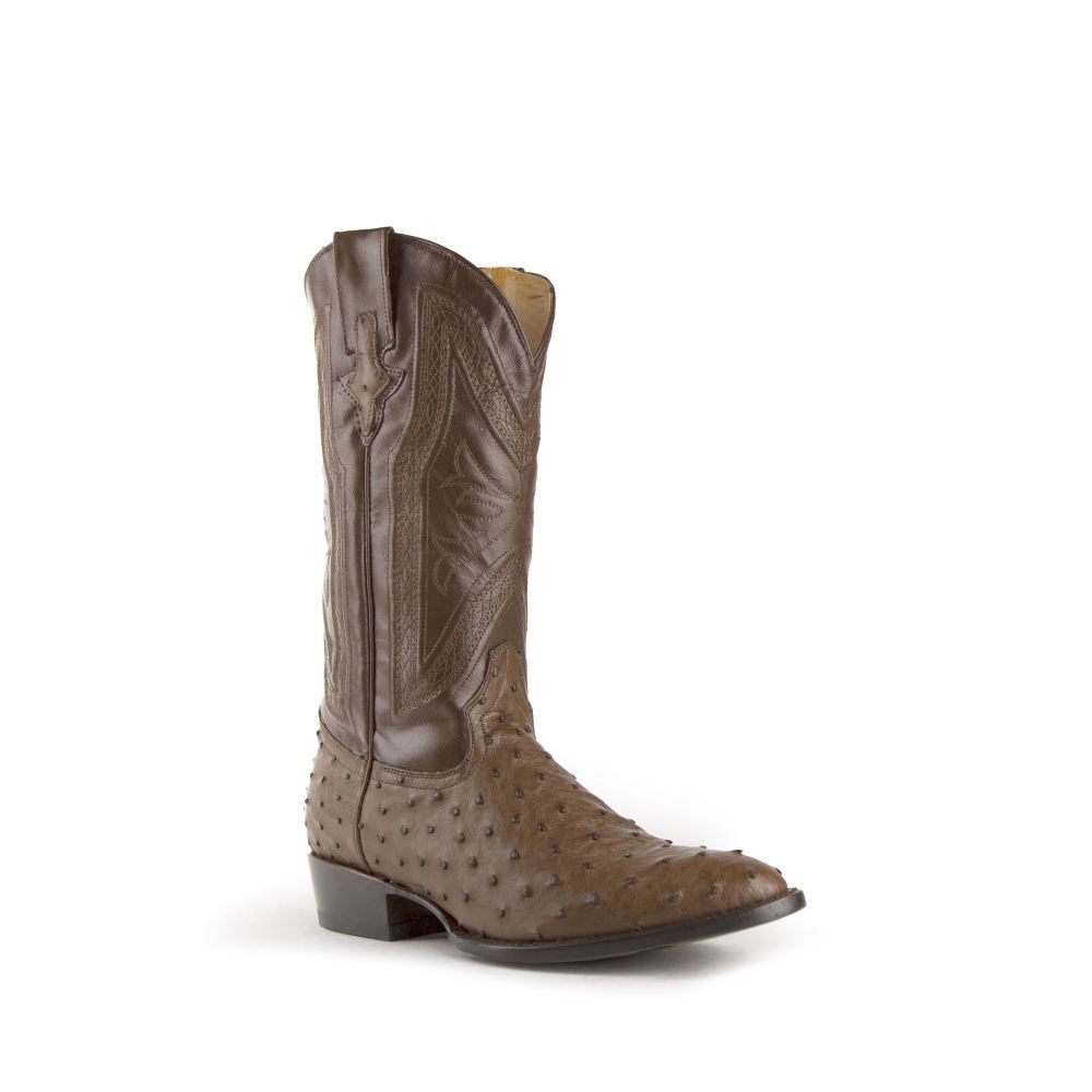 Ferrini | Colt - Men's Full Quill Ostrich-Kango Tabac