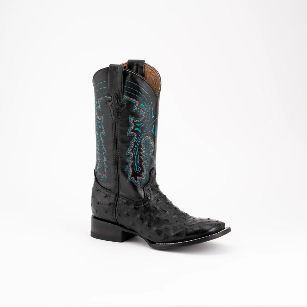 Ferrini | Colt - Men's Full Quill Ostrich-Black