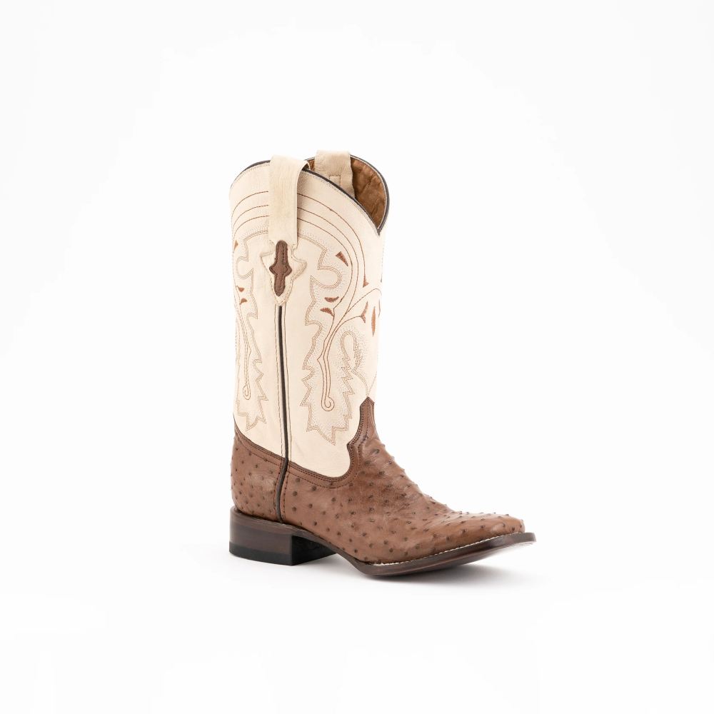 Ferrini | Colt - Men's Full Quill Ostrich-Kango Tabac