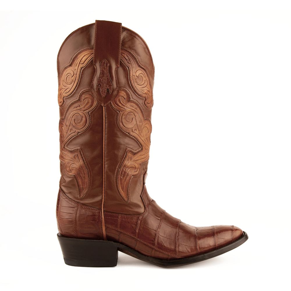 Ferrini | Men's Stallion - American Alligator-Cognac