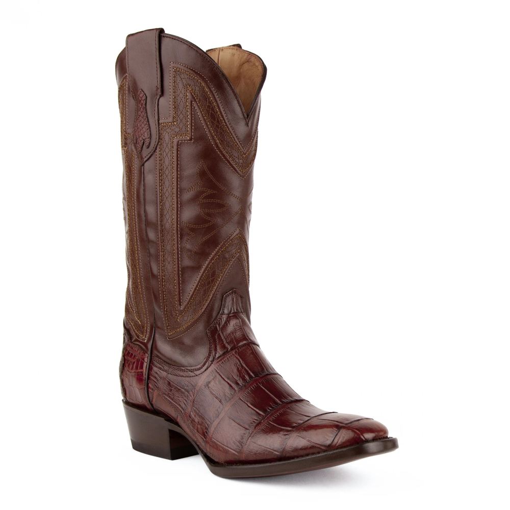 Ferrini | Men's Stallion - American Alligator-Chocolate