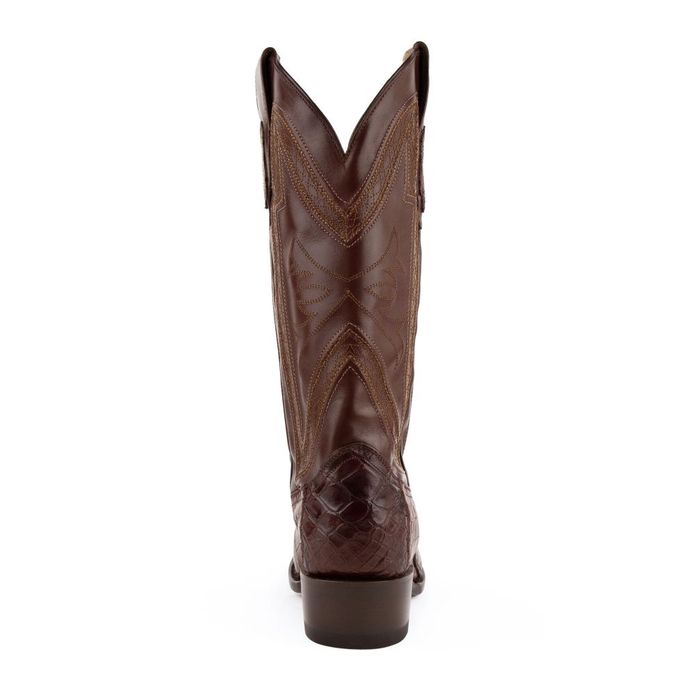 Ferrini | Men's Stallion - American Alligator-Chocolate