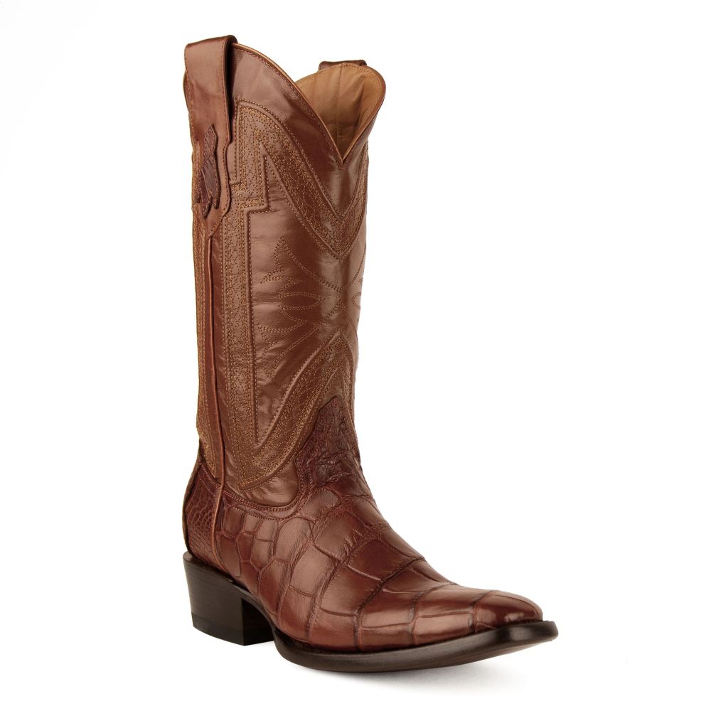 Ferrini | Men's Stallion - American Alligator-Cognac