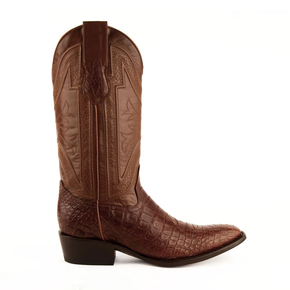 Ferrini | Men's Stallion - American Alligator-Cognac