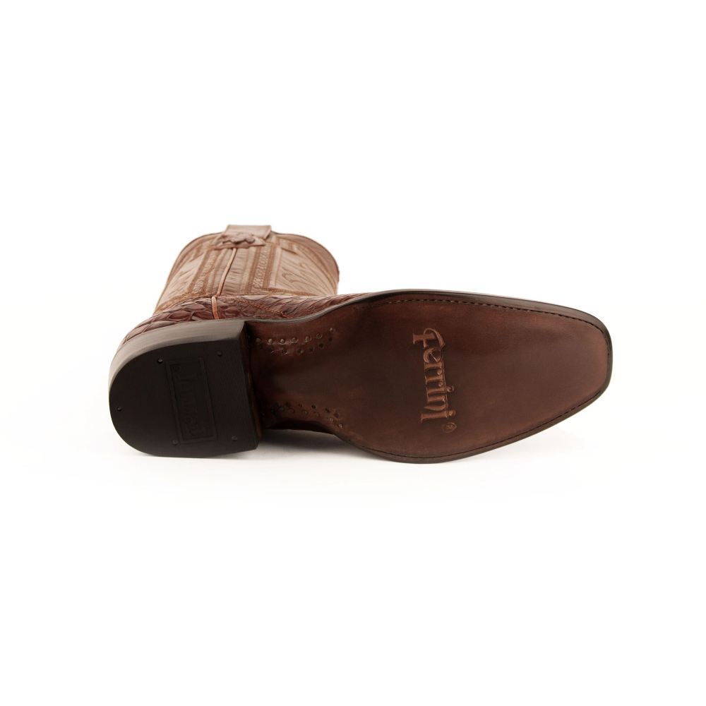 Ferrini | Men's Stallion - American Alligator-Cognac