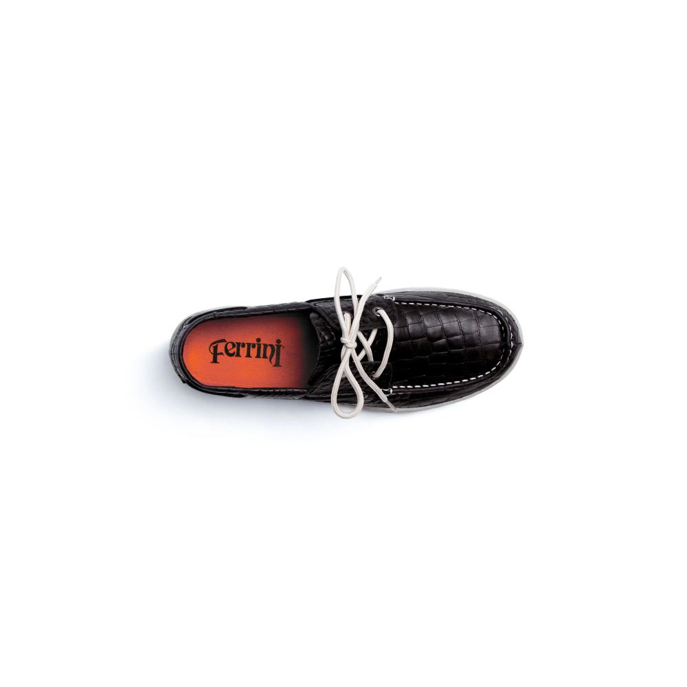 Ferrini | Men's Cowhide Print Loafer-Black