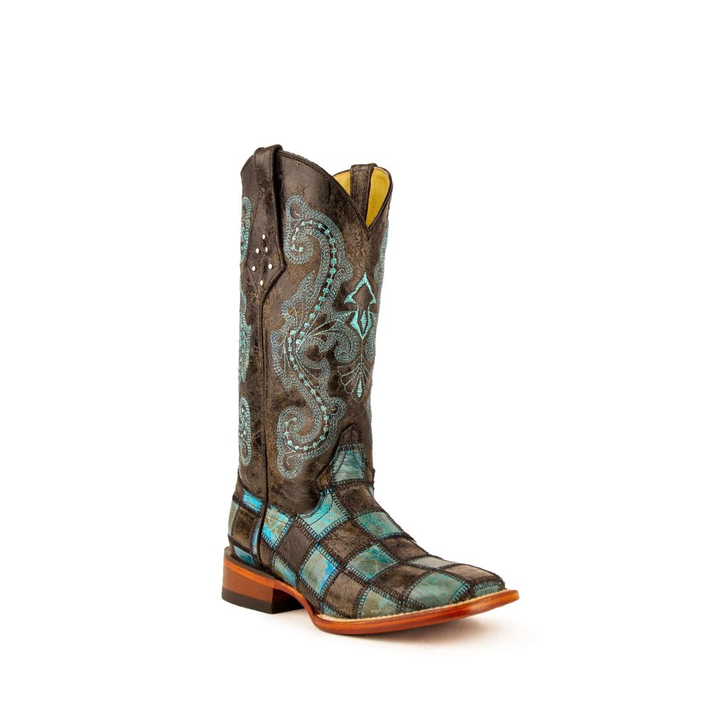 Ferrini | Women's Patchwork-Black/Teal