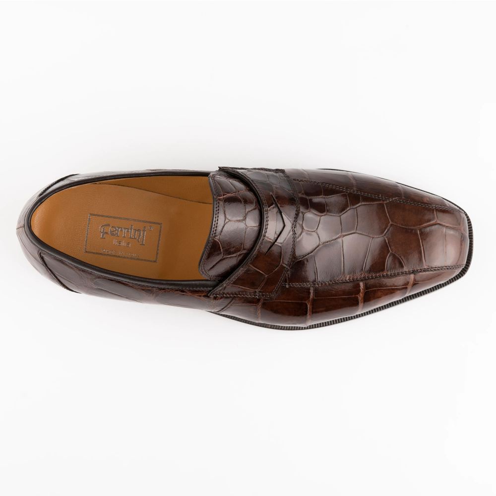 Ferrini | Men's Alligator 3724-Chocolate