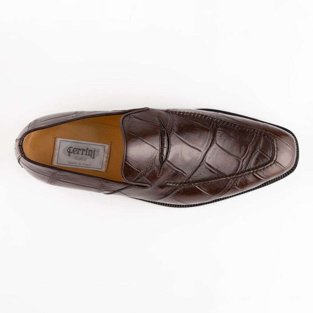 Ferrini | Men's Alligator 3877-Chocolate